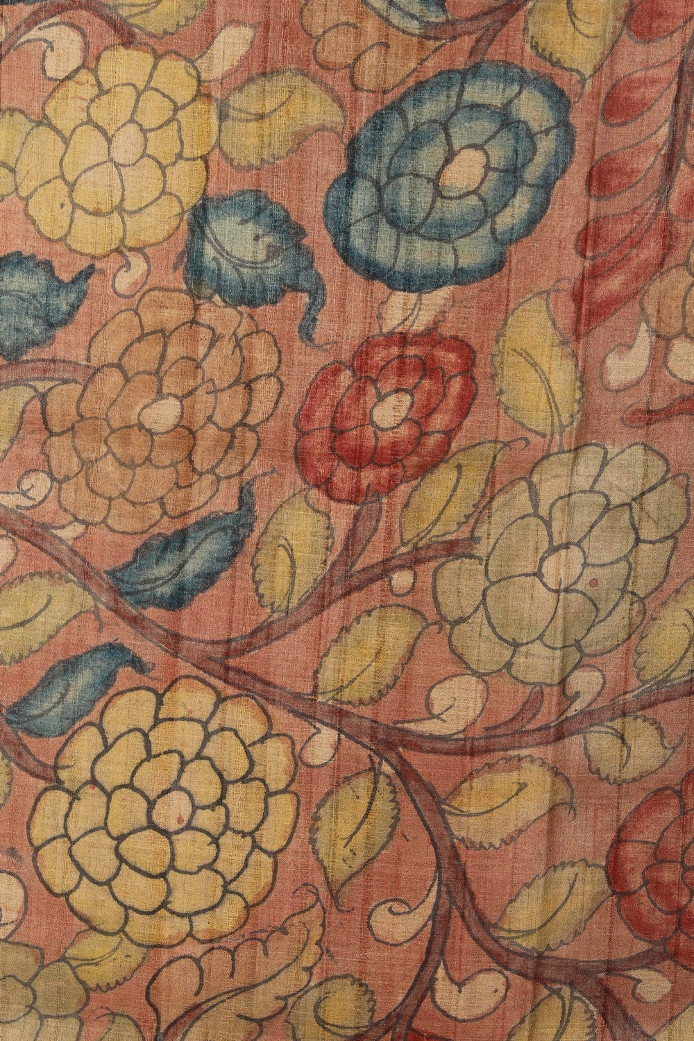 Image of Kalamkari Hand-Painted Saree